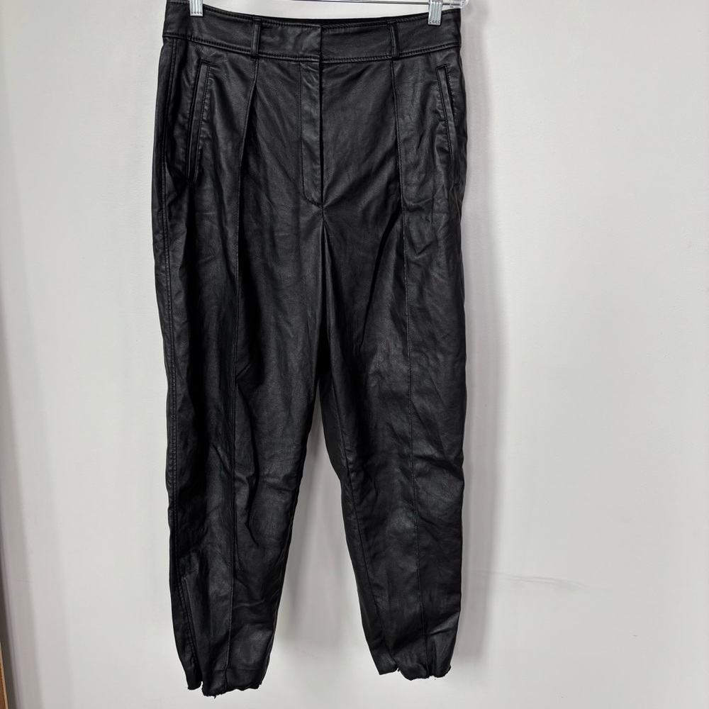 Babaton Faux Leather High Rise Pants‎ Size 12